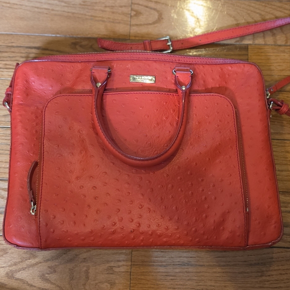 kate spade Handbags - Kate Spade New York - Coral Padded Laptop  with Cream Interior and Gold Hardware